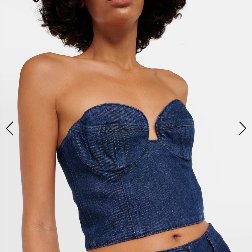 Denim Strapless Top